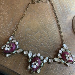 Purple statement necklace